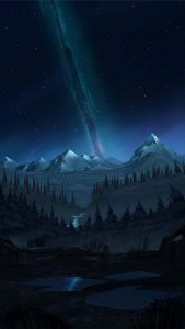 Night Space View iPhone Wallpaper HD