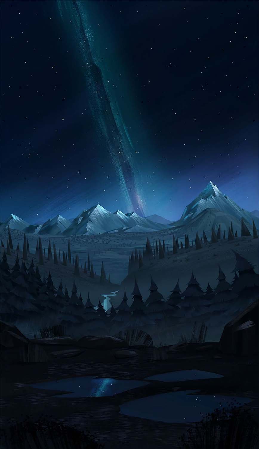 Night Space View iPhone Wallpaper HD