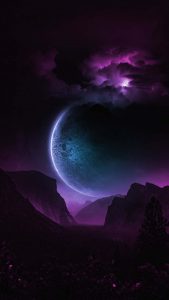 Planet Thunderclouds iPhone Wallpaper HD