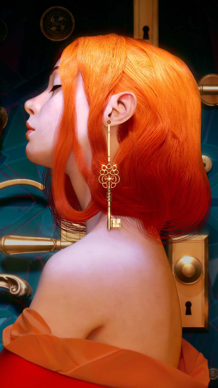 Redhead Lady iPhone Wallpaper HD