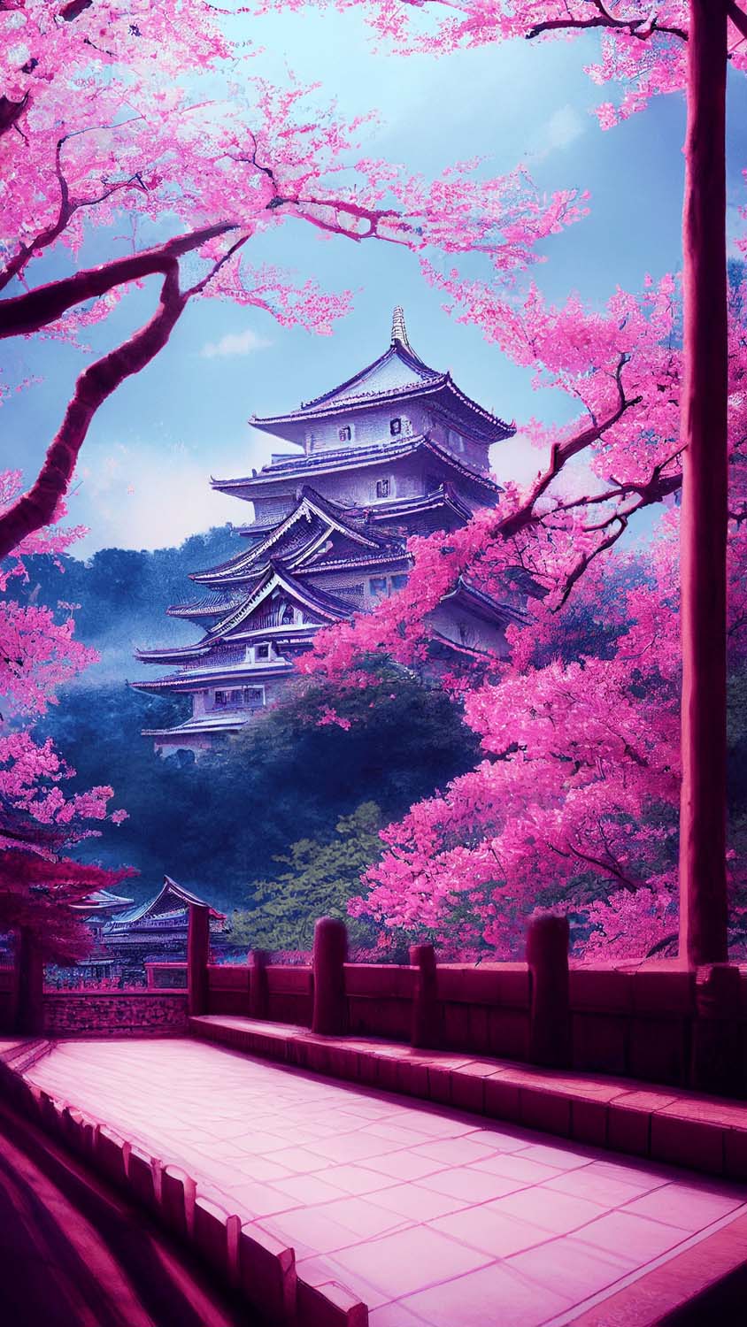 Sakura Trees Japan iPhone Wallpaper HD