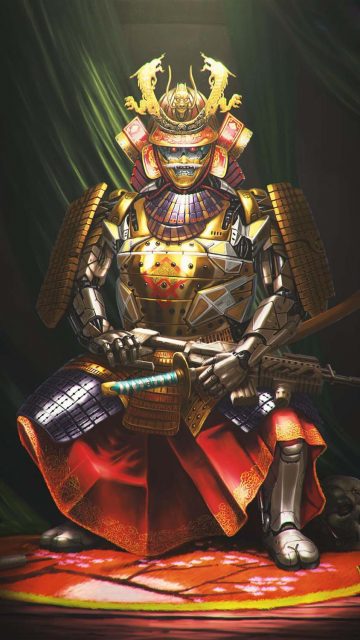 Samurai Robot iPhone Wallpaper HD