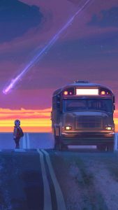 School Bus and Meteor iPhone Wallpaper HD School Bus and Meteor iPhone Wallpaper HD