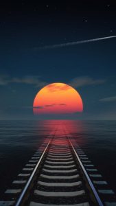 Sea Rail Road iPhone Wallpaper HD