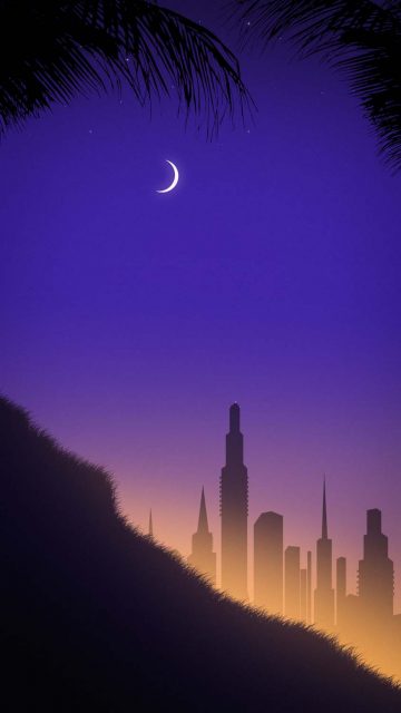 Silhouette Eclipse Moon iPhone Wallpaper HD
