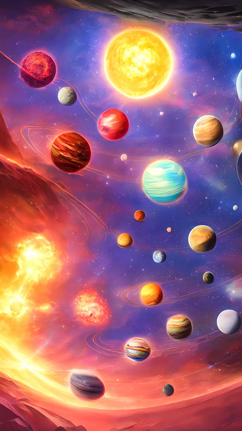 Solar Planets iPhone Wallpaper HD
