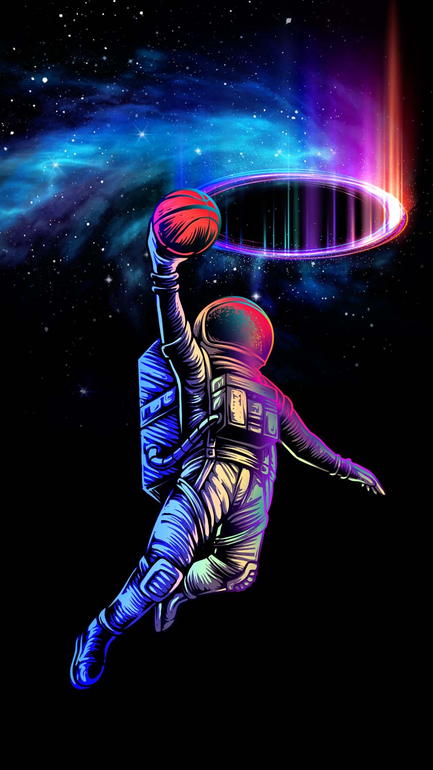 Space Basketball iPhone Wallpaper HD