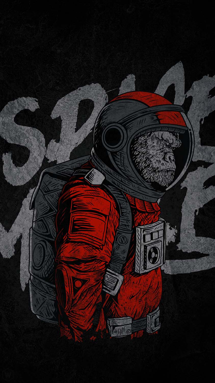 Space Monkey iPhone Wallpaper HD