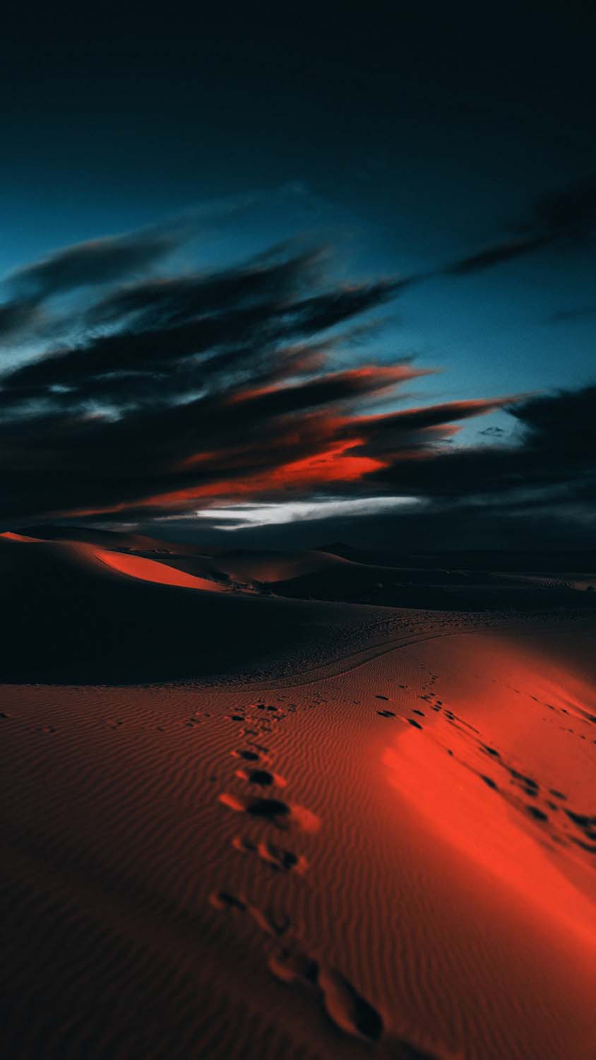 Sunset in Dunes iPhone Wallpaper HD