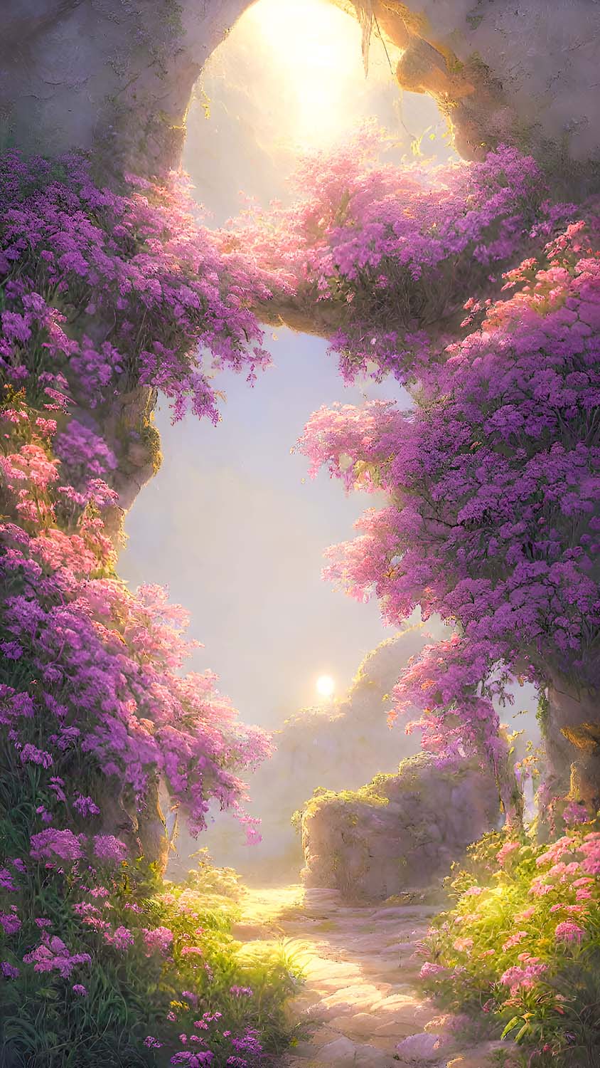 Sunshine Nature Flowers Artwork iPhone Wallpaper HD