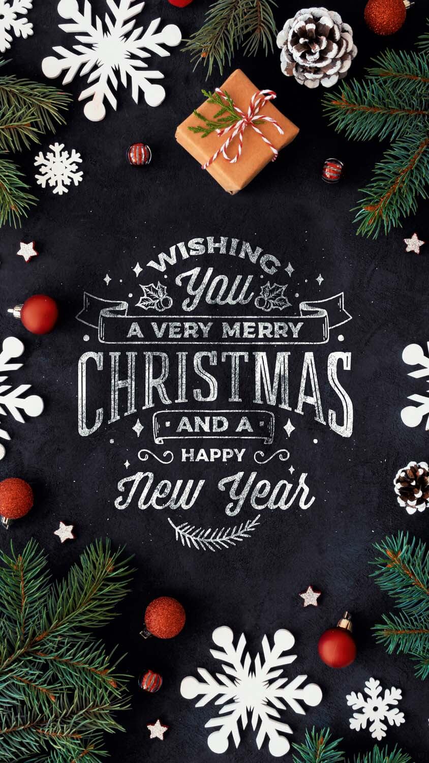 Wishing you A Very Merry Christmas iPhone Wallpaper HD