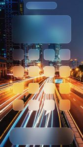 iPhone 14 Pro iOS App Dock Wallpaper Night Lights