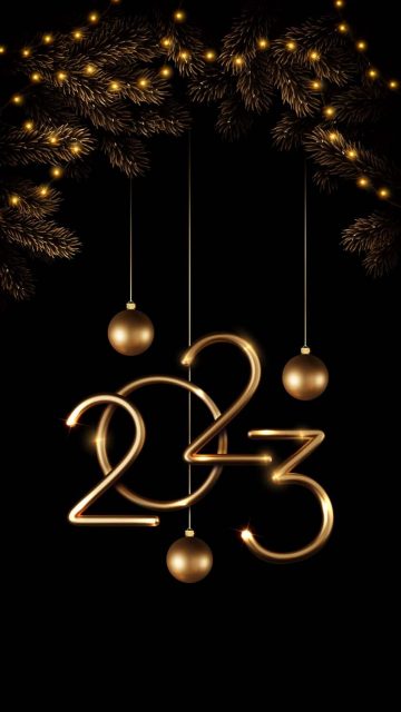 2023 Golden Year iPhone Wallpaper