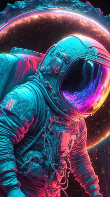 ASTRONAUT Art iPhone Wallpaper HD