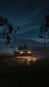 Alone in Rain iPhone Wallpaper HD