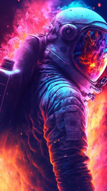 Astronaut Smoke iPhone Wallpaper HD