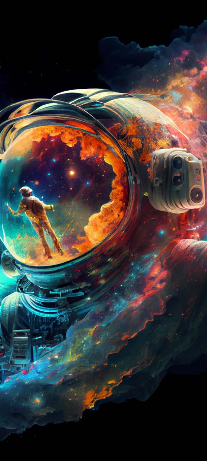 Astronaut in void iPhone Wallpaper HD