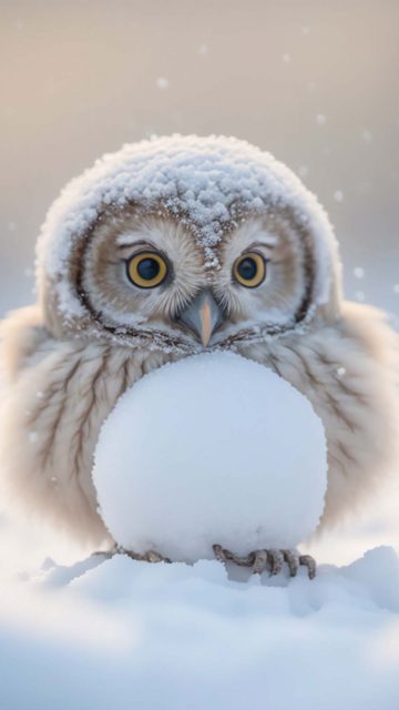 Baby Owl iPhone Wallpaper HD
