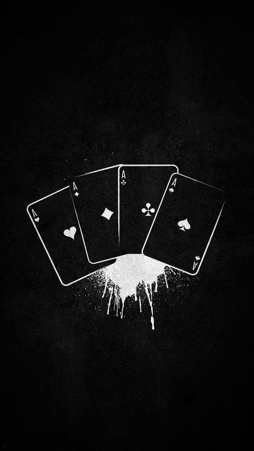 Black Cards iPhone Wallpaper HD