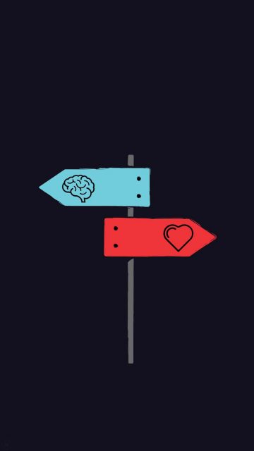 Brain Heart go Differently iPhone Wallpaper HD