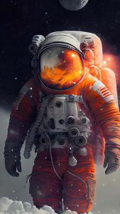 Brave Astronaut winter iPhone Wallpaper HD