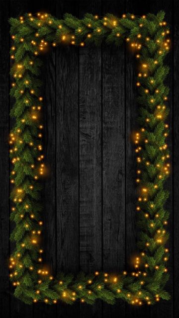 Christmas Garland iPhone Wallpaper HD