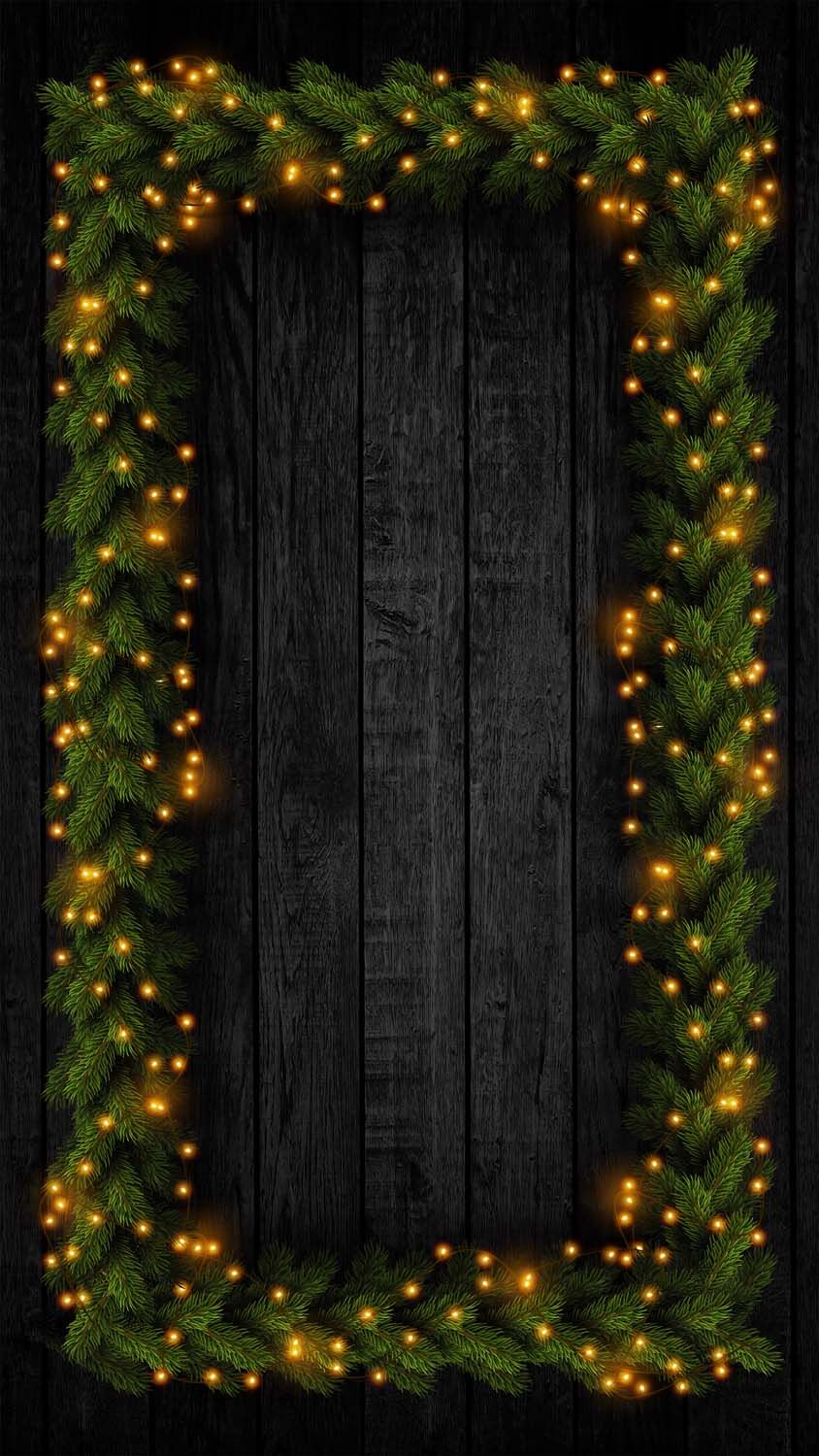 Christmas Garland iPhone Wallpaper HD