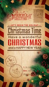 Christmas Postcard iPhone Wallpaper HD