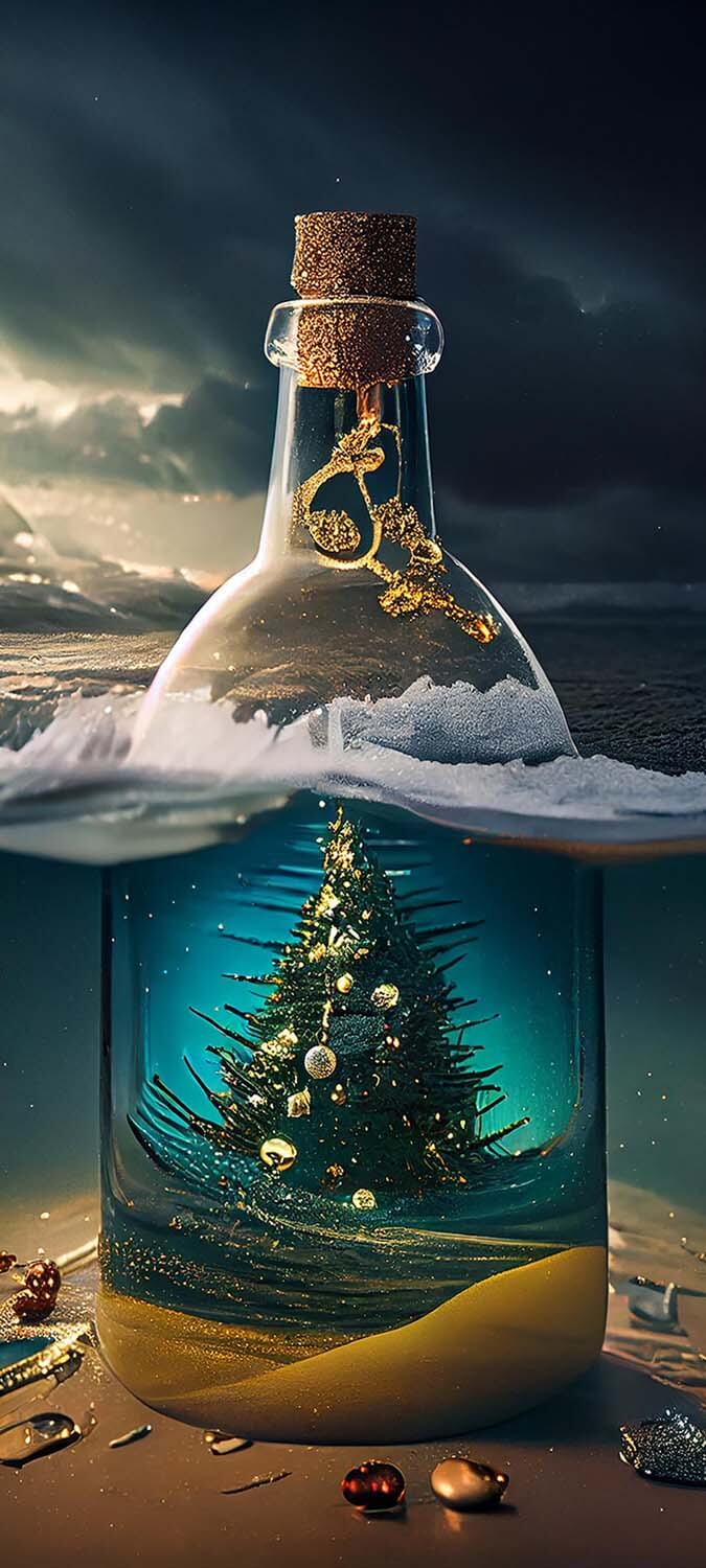 Christmas In Bottle IPhone Wallpaper HD - IPhone Wallpapers : iPhone  Wallpapers