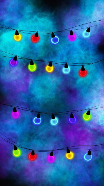 Colorful Light Bulbs iPhone Wallpaper HD