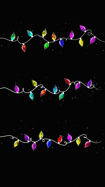 Colorful Lights Christmas iPhone Wallpaper HD