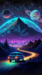 Cosmic Road iPhone Wallpaper HD