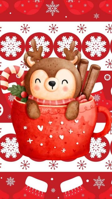 Cup Of Christmas iPhone Wallpaper HD