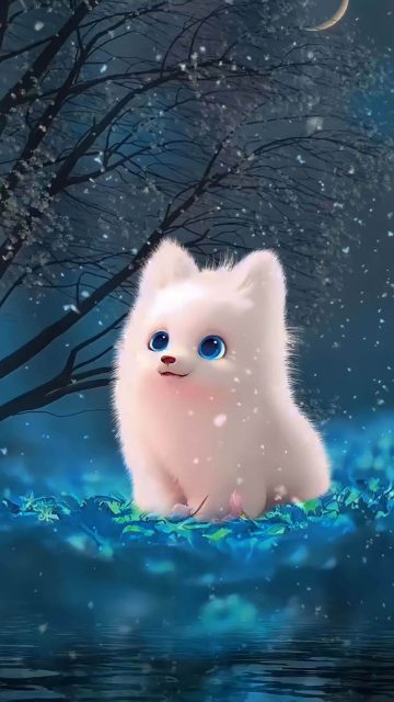 Cute Puppy Winter iPhone Wallpaper HD