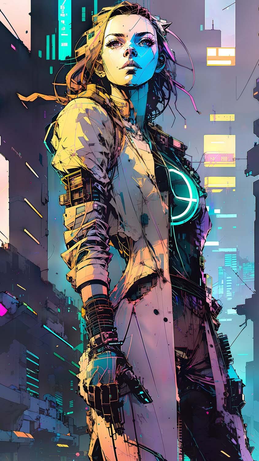 Cyberpunk Girl iPhone Wallpaper HD