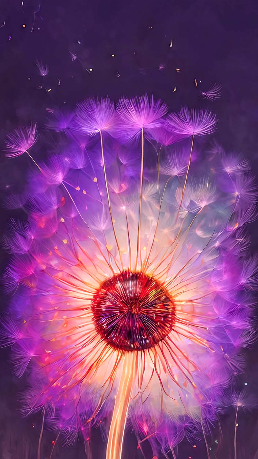 Dandelion Art iPhone Wallpaper HD