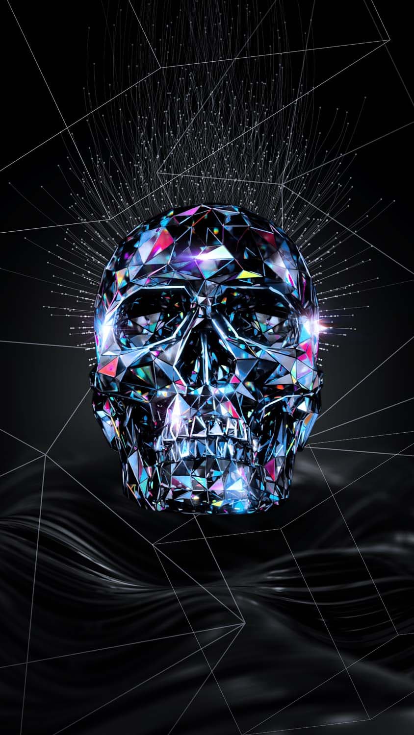 Diamond Skull iPhone Wallpaper HD