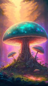 Dreamlike Mushroom iPhone Wallpaper HD