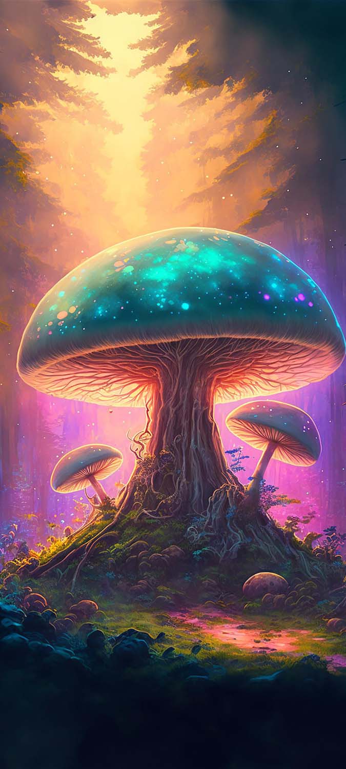 Dreamlike Mushroom iPhone Wallpaper HD