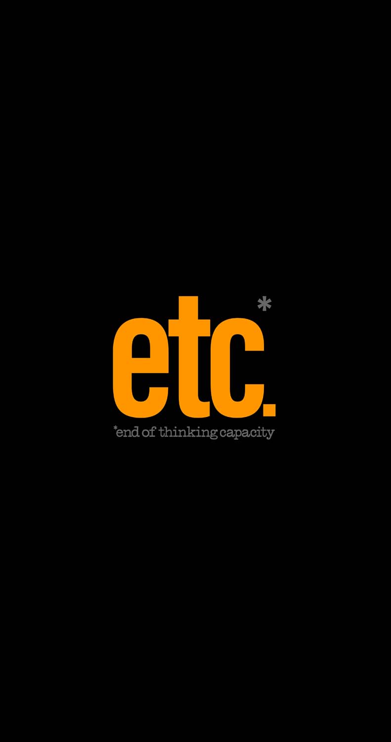 ETC End of Thinking Capacity iPhone Wallpaper HD