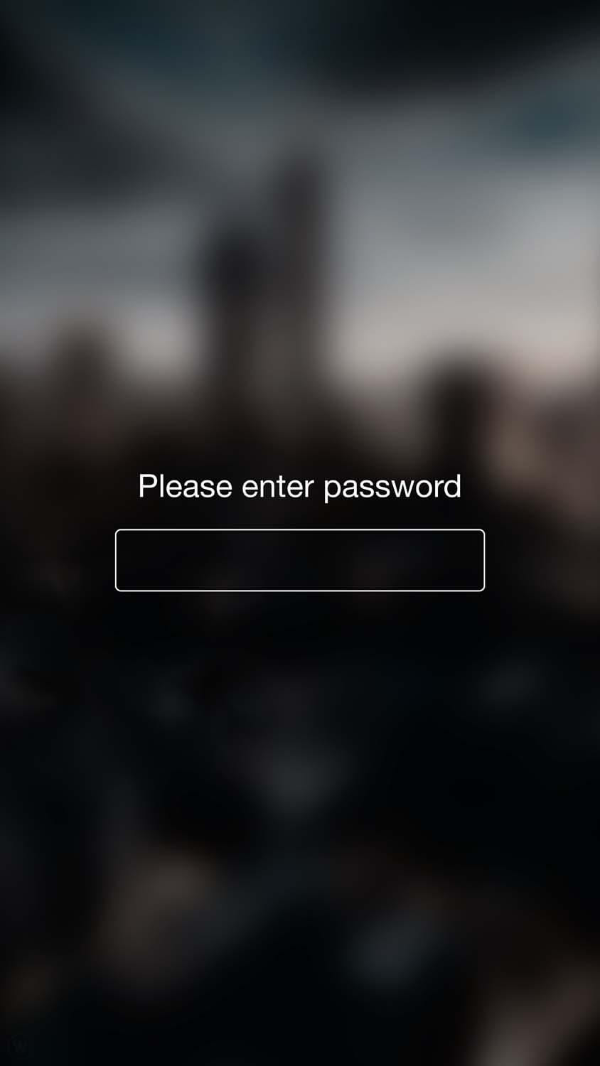 Enter Password iPhone Wallpaper HD