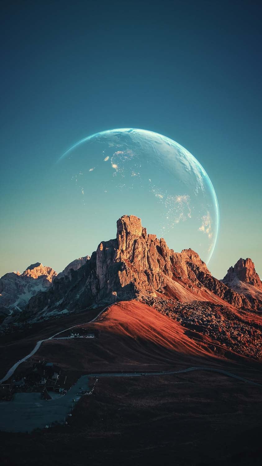 Extraterrestrial Mountain iPhone Wallpaper HD