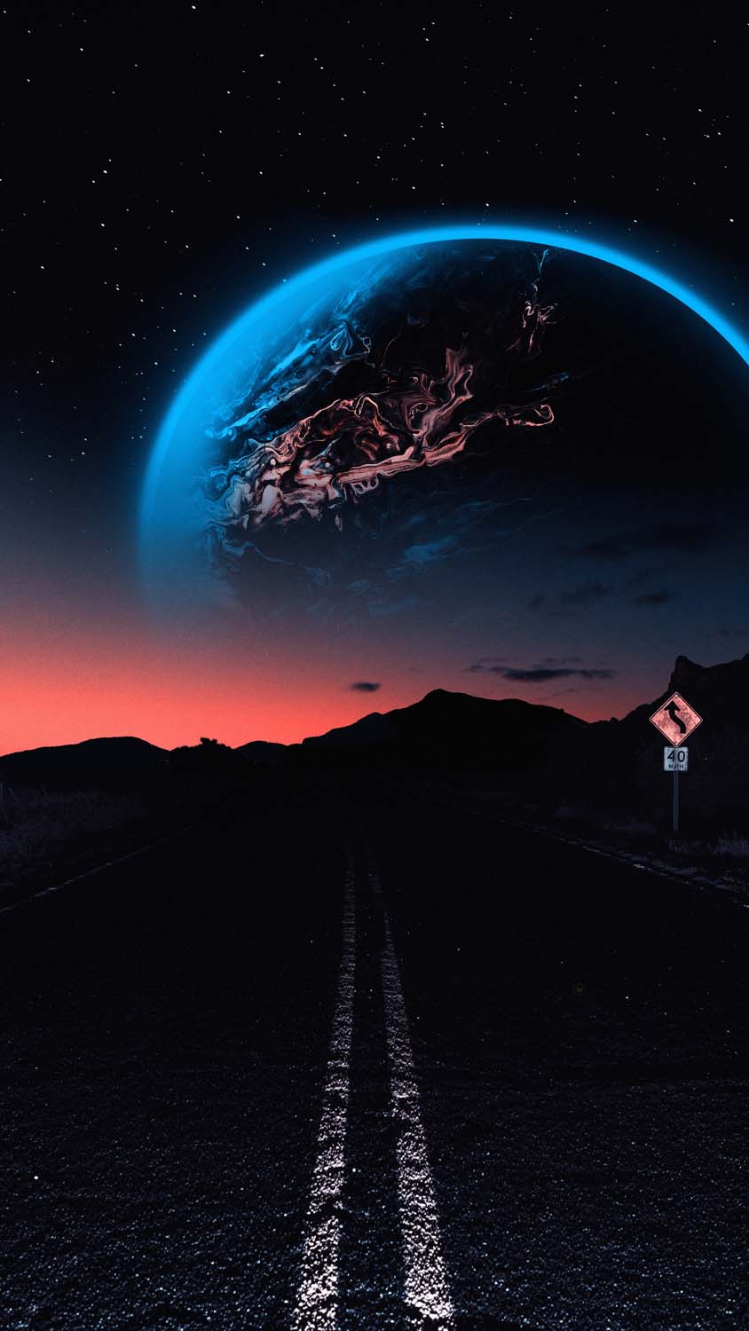 Extraterrestrial Road 40 MPH iPhone Wallpaper HD