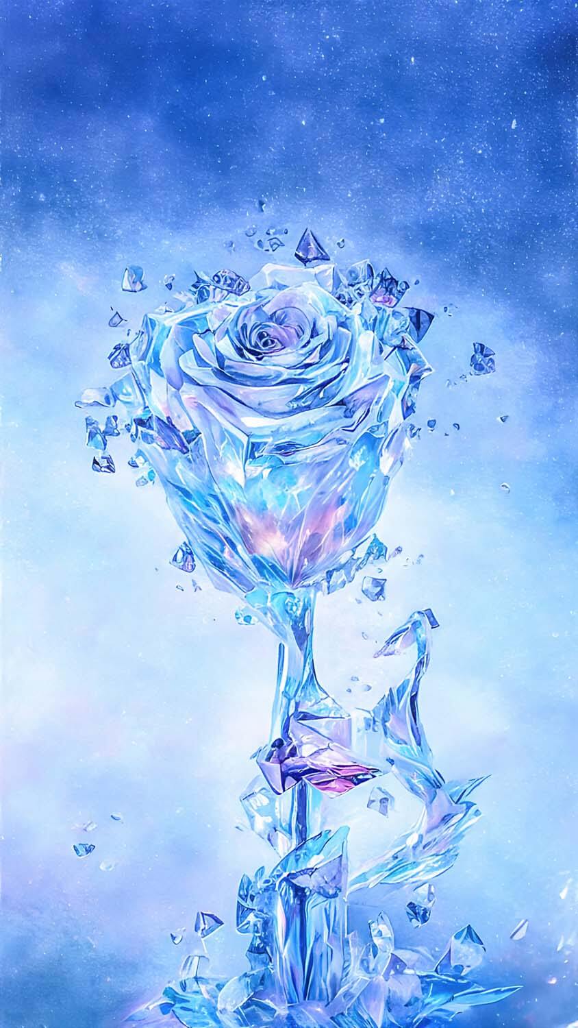Frozen Rose iPhone Wallpaper HD