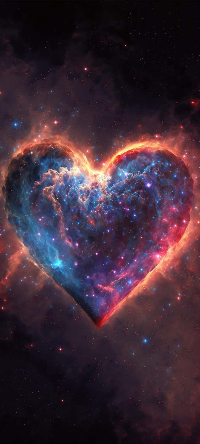 Galaxy Heart Nebula iPhone Wallpaper HD