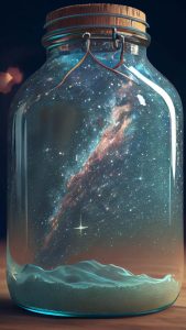 Galaxy in Jar iPhone Wallpaper HD