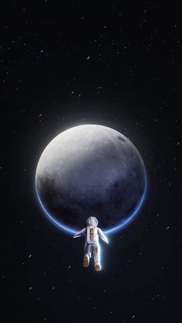 Going to Moon iPhone Wallpaper HD