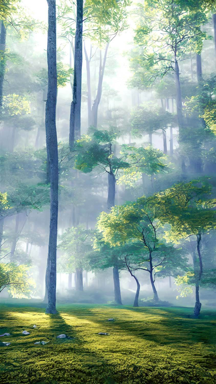 Green Trees and Sunshine iPhone Wallpaper HD