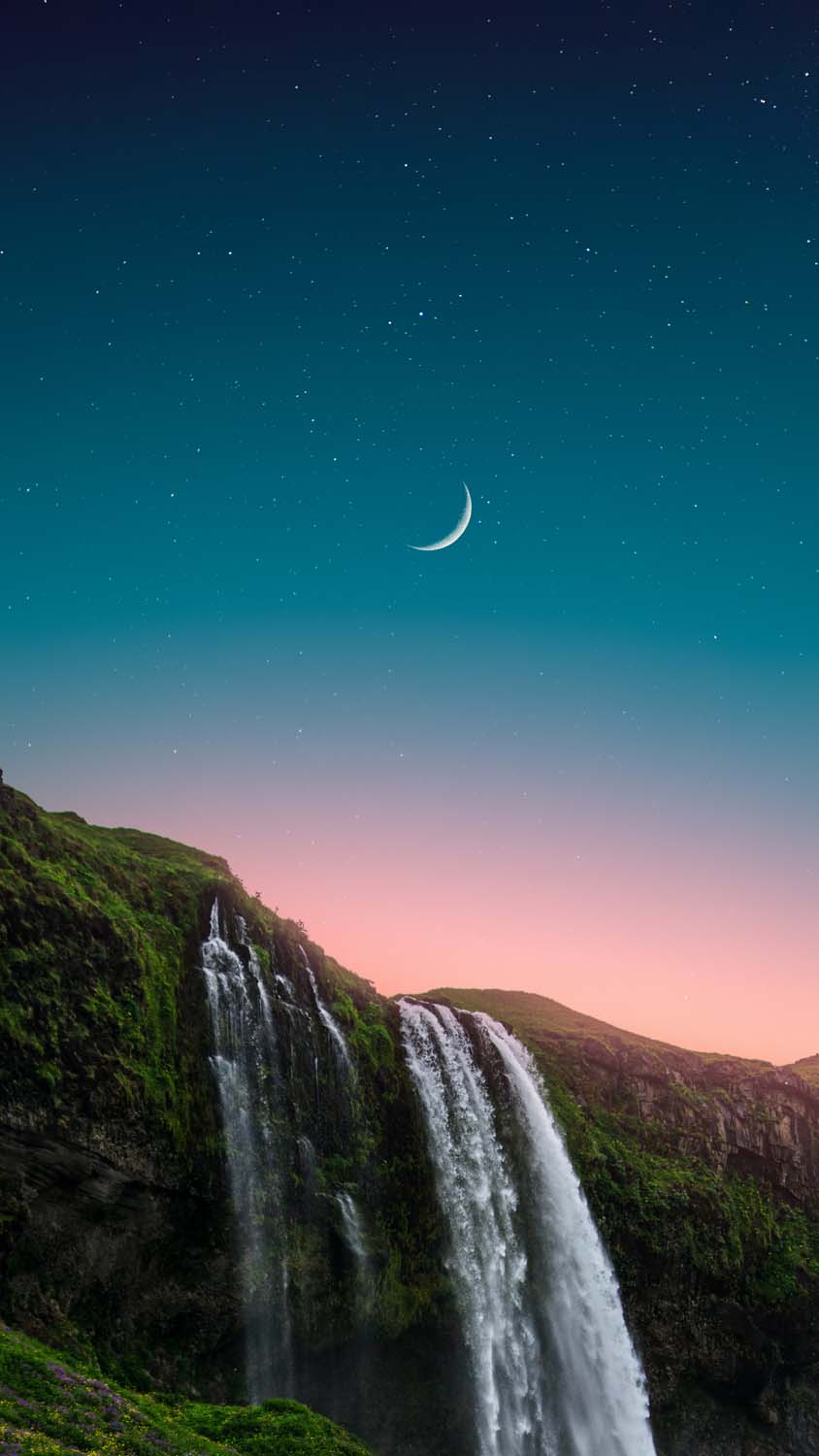 Green Waterfall iPhone Wallpaper HD