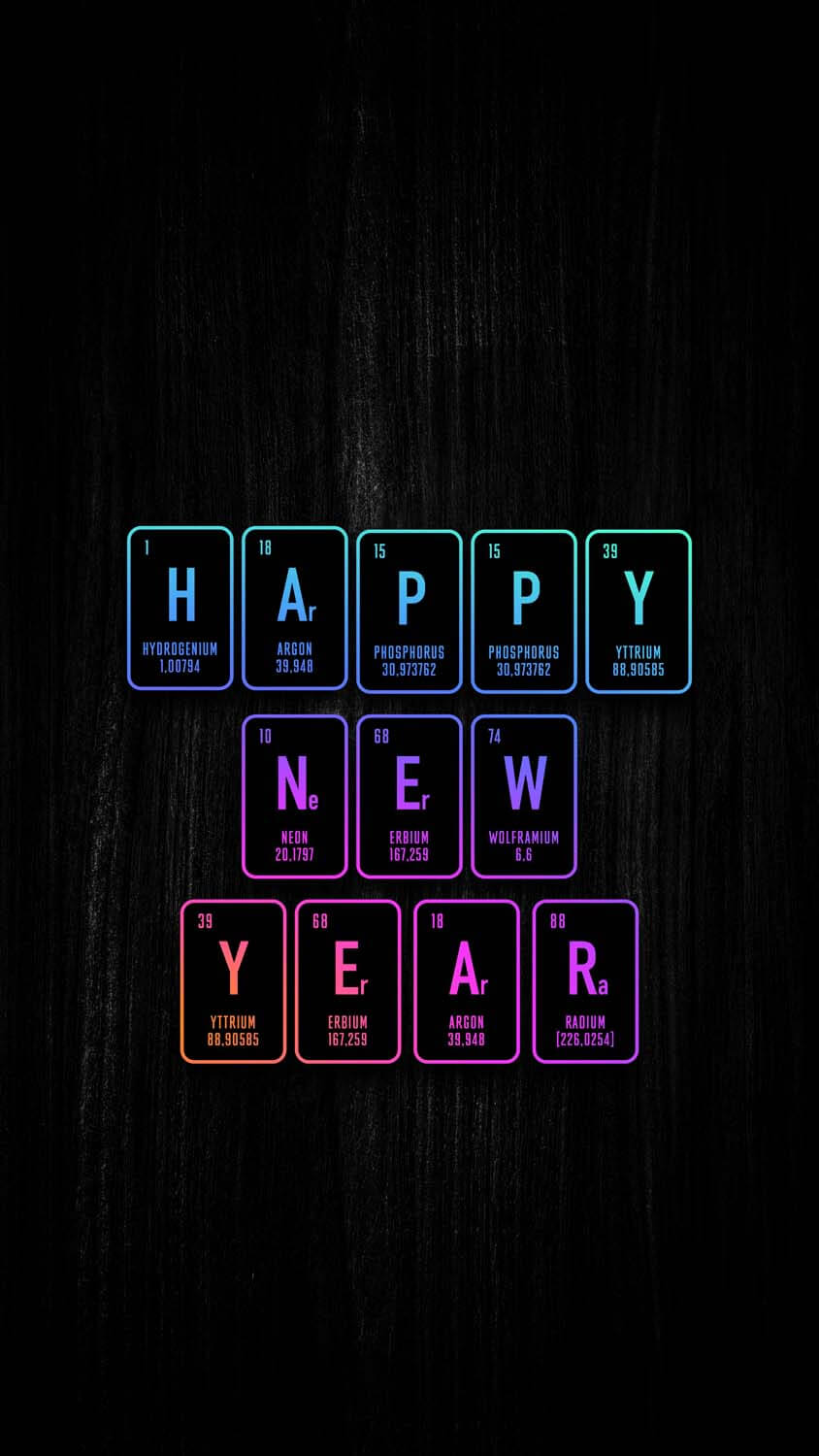 Happy New Year from Chemistry Lab iPhone Wallpaper HD